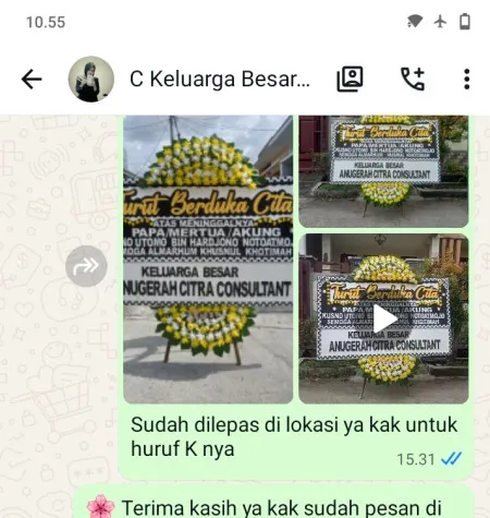 Pengiriman Papan Bunga Duka Setia Budi